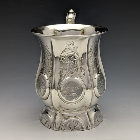 1856年 英国アンティーク 純銀製マグカップ 164g